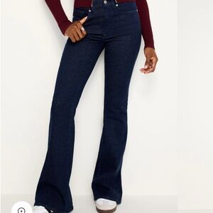 Always Fits Good American Good Legs Flare Dark Wash Jeans 00-4 NWT